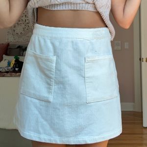 Cream Corduroy Skirt